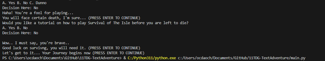 Text Adventure Game